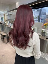 ロンドシエル 横浜(Lond ciel)&nbsp;ワインレッド/ブリーチ/ダブルカラー/チェリーレッド