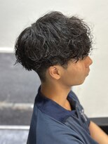 ニアウ 高崎店(Niau)&nbsp;メンズマッシュ波巻きツイストスパイラルパーマ群馬高崎眉毛韓国