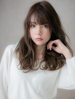 カバーヘア ブリス 川口(COVER HAIR bliss)&nbsp;ダークグレーアッシュ韓国巻きフェミニンロングX川口20代30代