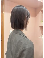 サロン ド ユーア(salon de yuua)&nbsp;広島市中区大手町美容院　タッセルボブ　ベージュカラー