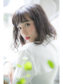 ミエルヘアーエスト 新宿店(mielhair est) 切りっぱなし×透明感アッシュカラー