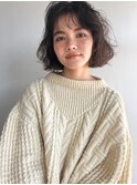 冬のふんわりボブパーマ 