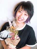 シーデン(C-den)&nbsp;派手髪インナーカラー×大人ショートボブ×ラベンダー×イルミナ