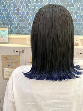 カシータフロル ららぽーと愛知東郷店(Casita flor) 【Casita flor】裾カラー　インディゴブルー