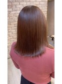 透明感ミルクチョコレートカラー×外ハネボブ　[30代40代50代]