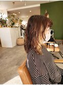ミディアム×ウェーブパーマ
