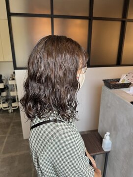 スーリール 姪浜店(Sourire) オリーブベージュ×パーマ