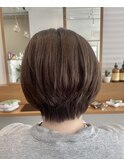 【ショート】【前下がり】透明感ショート