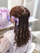 ヘアセットサロン ミント(Hair set salon MINT)&nbsp;お花ハーフツイン