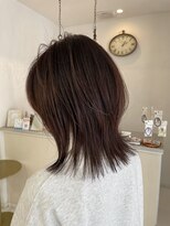 ヘアメイク ルエル(Hair Make Ruelle) ウルフレイヤー×ピンクブラウン