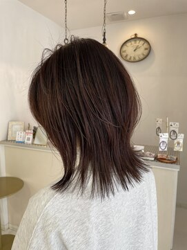 ヘアメイク ルエル(Hair Make Ruelle) ウルフレイヤー×ピンクブラウン