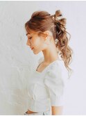 ロング編み下ろしスタイル