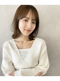 レイヤー/ミディアム/ボブ/顔周りレイヤー