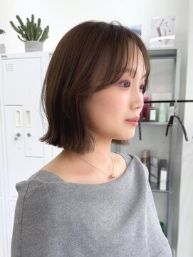 ニトバイアンキシム(nit by ahnkism) 韓国ボブミルクティーベージュケアブリーチ堀江