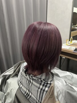 テーラヘアー 茂原店(TELA HAIR) ピンクバイオレット　くびれウルフ