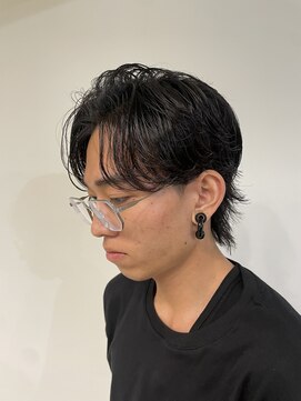 ニアウ 伊勢崎連取店(Niau) メンズセンターパートウルフニュアンスパーマメンズパーマ