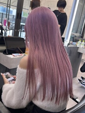 【くすみピンク/全頭ブリーチ】しまゆー