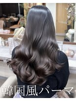 アミー 池袋(Ammy) コテ巻き風パーマ /韓国風パーマ/暗髪カラー/レイヤーカット