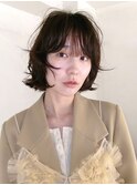 顔周りレイヤー/ボブ/レイヤーボブ/ベージュブラウン/担当者平井