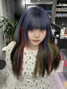 いろあそび 八王子 【デザインカラー】ブルー×レインボー