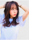 20代30代40代大人くびれ外ハネセミロング艶髪ピンクブラウン