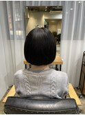 切りっぱなしボブ