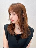 ミディアムレイヤー/顔周りレイヤー/小顔ヘア/似合わせカット