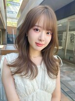 リークフー(Ree cu fuu)&nbsp;レイヤーカット透明感カラー夏カラーシースルーバングブリーチ