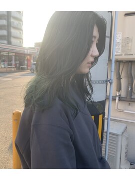 ホロホロヘアー(Hair) グリーンベースのグラデーションカラー
