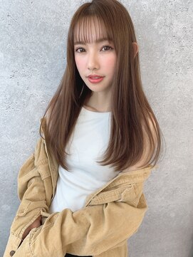 ルイマダーナ 栄店(LOUIMADNA) ベージュカラー 髪質改善 前髪カット 顔周りレイヤー ストレート