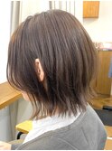 【ナチュラルなウルフレイヤー×ミルキーグレージュ】