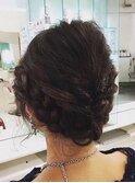 まとめ髪アップスタイル洋装ヘアアレンジお呼ばれ結婚式入学式