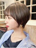 サイドバング　前髪なしショート　マッシュボブ　大場猛