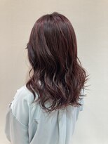 ヘアーアンドメイク アンジュ 中野店(Hair&Make ange) ピンクハイライト×グロッシーウェーブ