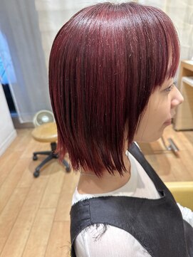 トリッカ 代官山(tricca) カシスレッド/ボルドー/ぱつんとボブ/代官山