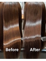 アールヘアー(ar hair) 【市川諒】BeforeとAfterで艶の差を見比べてみてください。