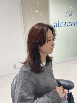 エアー 青山(AIR) くびれヘア/ピンクブラウン