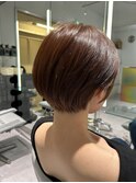 マニッシュショート＋ベリーショート+ピンクブラウン＋20代