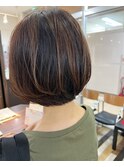 かわいらしい丸みボブ