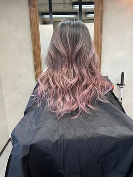 サニー 渋谷(SUNNY) バレイヤージュ、ハイライト、レイヤーロング、グレーベージュ