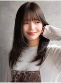 小顔前髪ワンカールレイヤーカット黒髪ネビージュボブウルフ