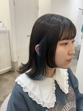 シアアルン 新小岩店(SHEER alun) 姫カット×ブルーイヤリング/SHEERalun新小岩店