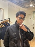 メンズショートワンカールパーマケアパーマU24眉カット