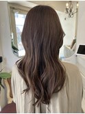 寒色系カラー透明感たっぷりラベンダーミルクティーくびれロング