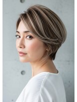 プラグ ヘアーデザイン 大名店(PLUG hair design)&nbsp;*ショートボブ/ショートヘア/脱白髪染め/白髪ぼかし/髪質改善