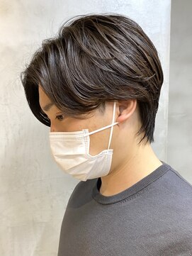 エリマバイフィフス 調布(elima by fifth) 調布センターパートフェザーパーマショートメンズパーマ刈り上げ