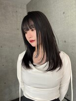 ヨーク(YOKE)&nbsp;ロングレイヤーブリーチなしダークグレージュ髪質改善艶髪