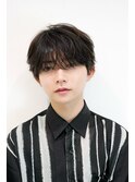 シースルーセンターパートツーブロックラウンドマッシュウルフ