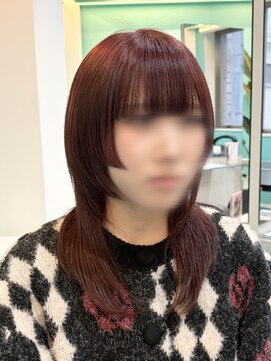 ユー イケブクロ(u Ikebukuro) ワインレッド/ウルフカット