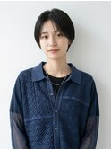 黒髪ショートハンサムショート曙橋美容室若松河田美容室20代30代